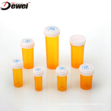 Manufacturer Plastic Bottle Custom Pill Vials With Push Down Turn Cap